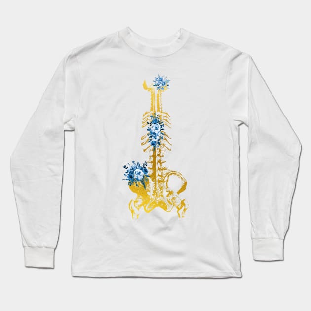 Skeleton Torso Long Sleeve T-Shirt by erzebeth